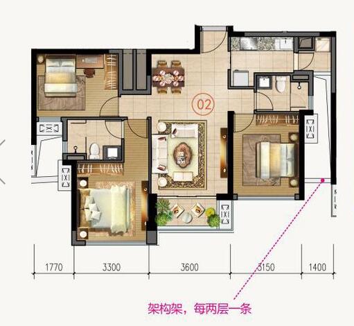 网信快3·(中国游)官方网站家装：拉萨合景新鸿基·泷景100㎡新中式装建成效鉴赏